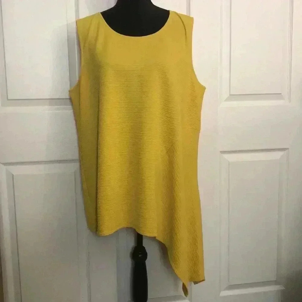 Alfani Plus Asymmetrical Ribbed  Top Size 3X